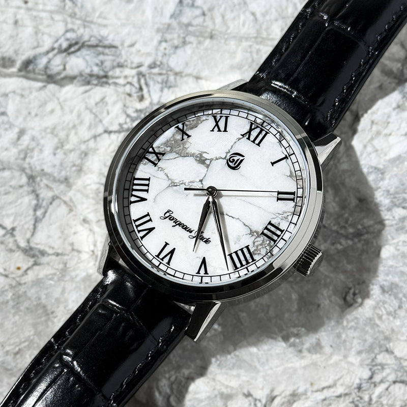 Gorgeous Jade MY25051 8215 Movement White Turquoise Dial