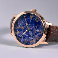 Gorgeous Jade MY250518 8215 Movement Blue-Veined Stone Dial Watch