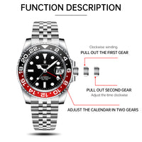 Corgeut 6001 NH34 Movement Sapphire Mirror 100m waterproof