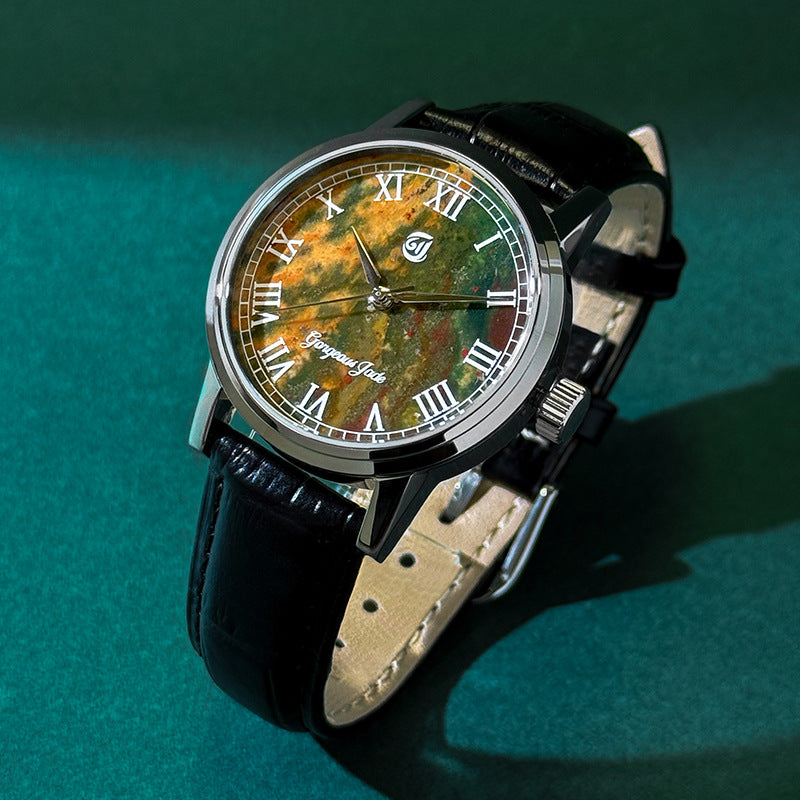Gorgeous Jade MY25059 8215 Movement Ocean Agate Dial Watch