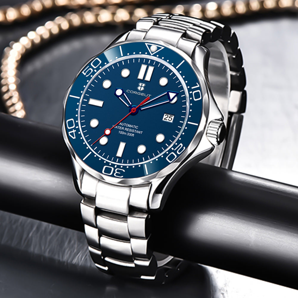 Corgeut 6008 NH35 Movement Sapphire Mirror 100m waterproof