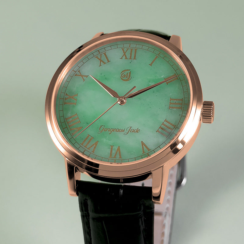 Gorgeous Jade MY25056 8215 Movement Jadeite Dial Watch