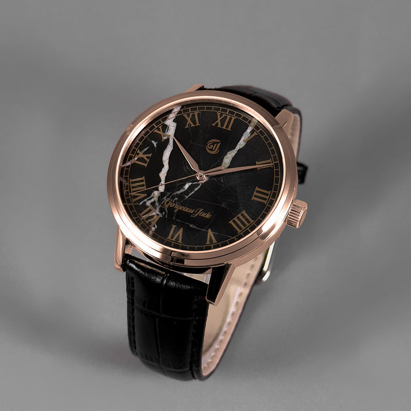 Gorgeous Jade MY250511 8215 Movement Marble Dial Watch