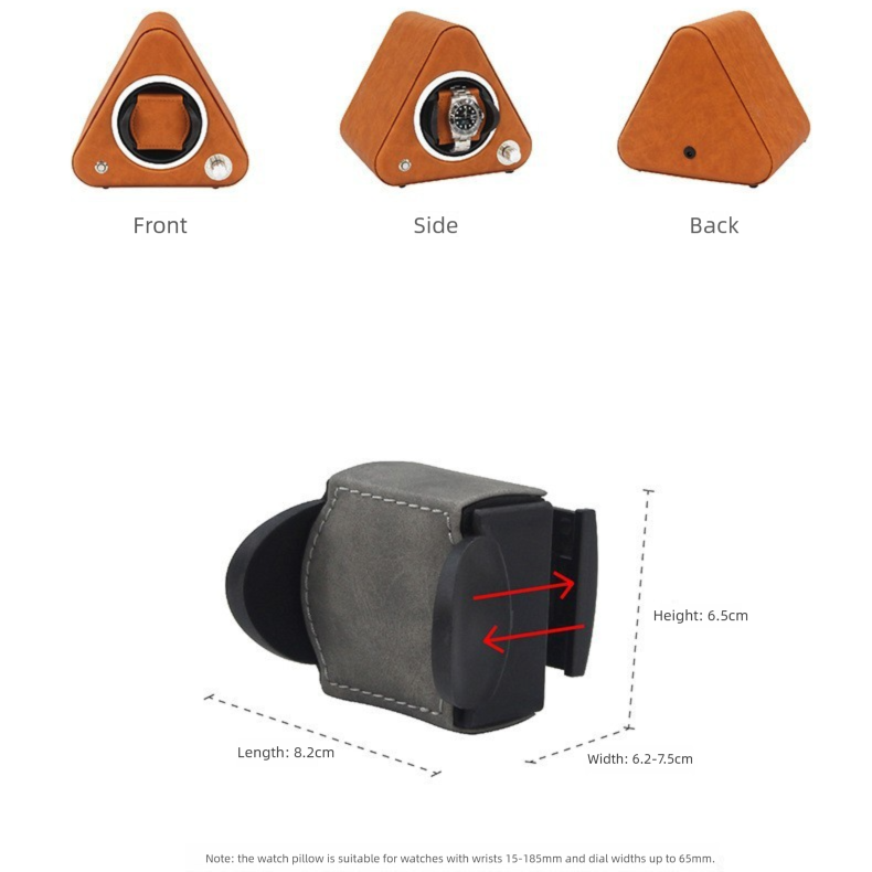 Triangular PU Leather Automatic Watch Winder