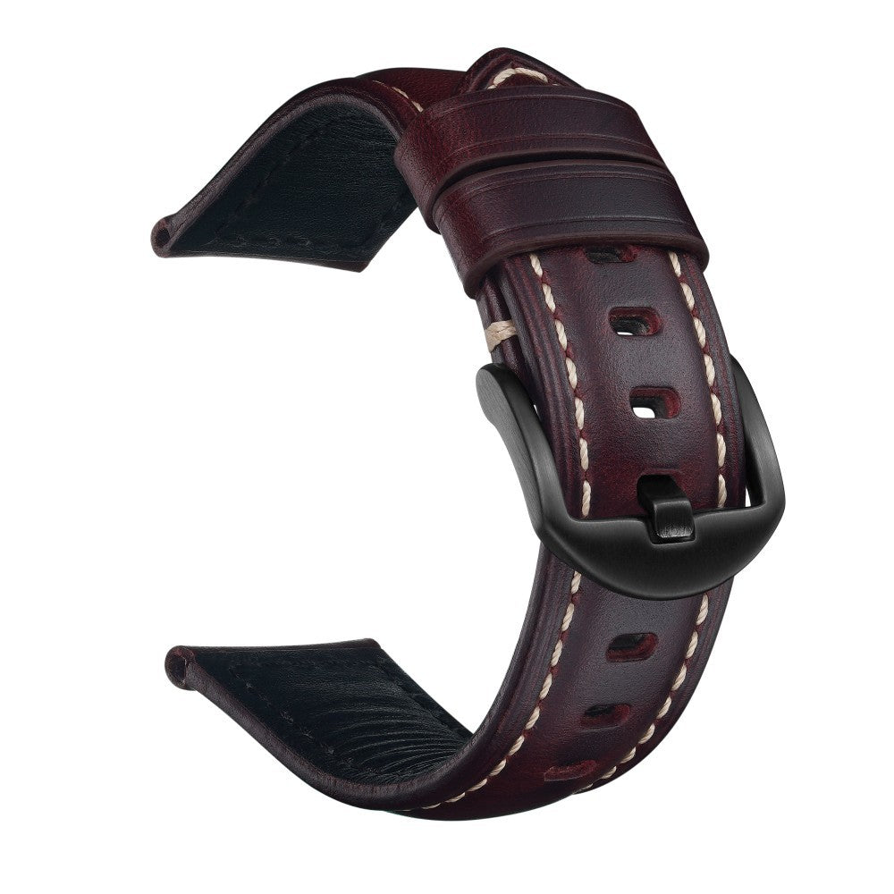 Oil Leather Top Grain Cowhide Watch Strap