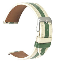 Contrast Color Cowhide Genuine Leather Watch Strap