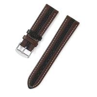 Contrast Color Cowhide Genuine Leather Watch Strap