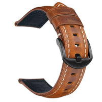 Oil Leather Top Grain Cowhide Watch Strap