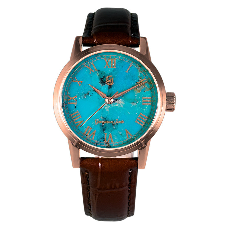 Gorgeous Jade MY250526 8215 Movement Reconstituted Turquoise Dial Watch