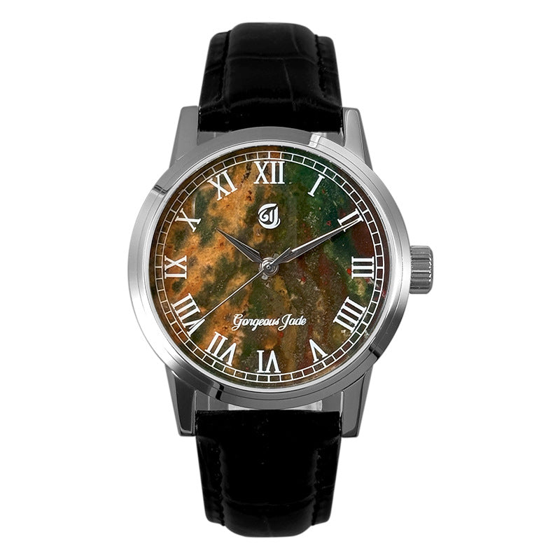 Gorgeous Jade MY25059 8215 Movement Ocean Agate Dial Watch