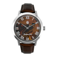 Gorgeous Jade MY25054 8215 Movement Brown Stone Dial Watch