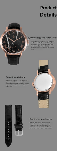 Gorgeous Jade MY250511 8215 Movement Marble Dial Watch