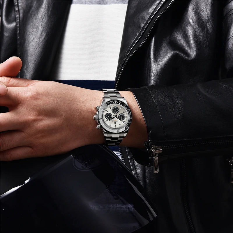 Corgeut 9002 VK63 Movement Sapphire Mirror 30m waterproof