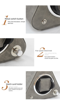 Triangular PU Leather Automatic Watch Winder