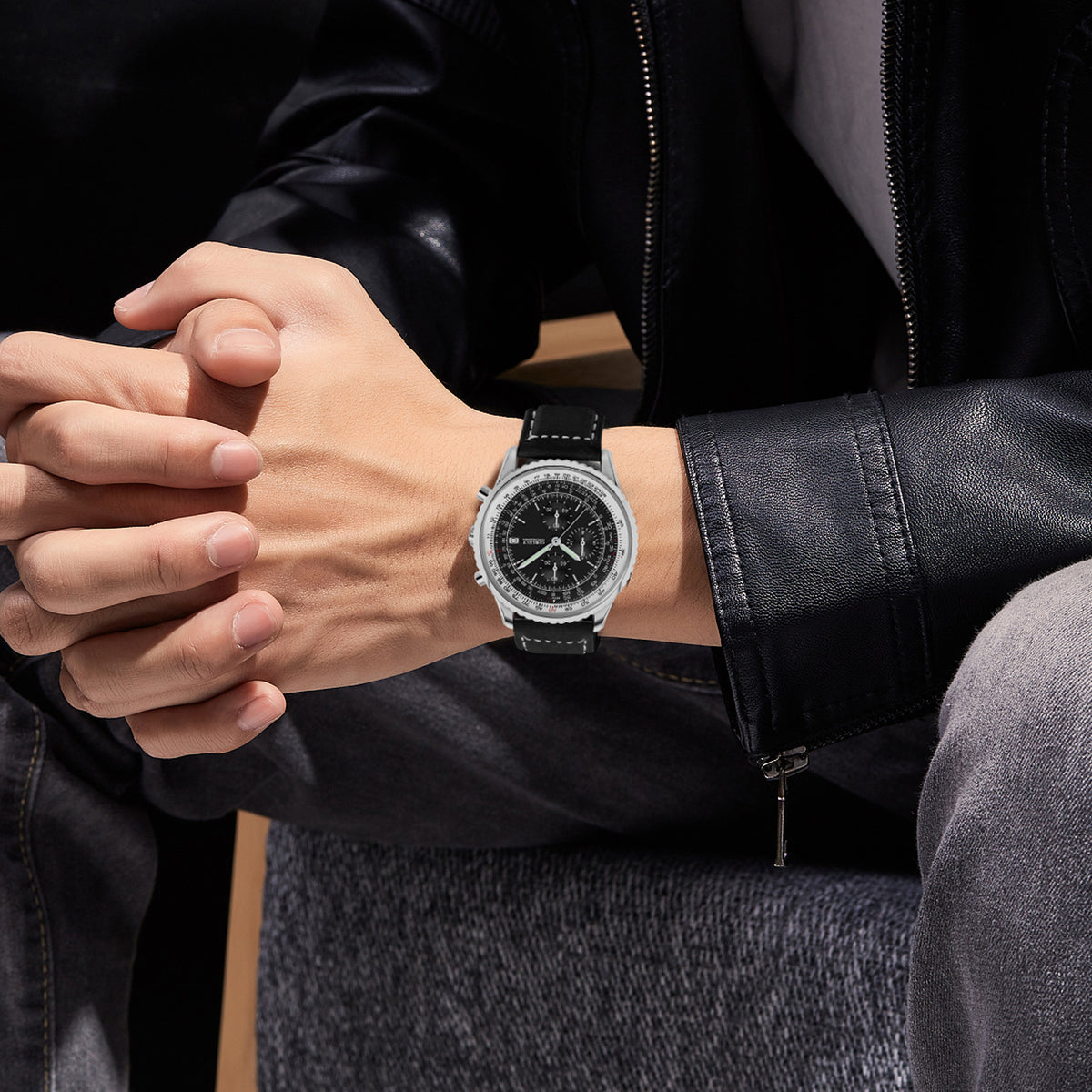 Corgeut 9001 VK67 Movement Mineral Glass 30m Waterproof