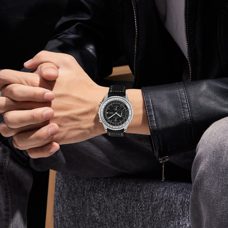 Corgeut 9001 VK67 Movement Mineral Glass 30m Waterproof