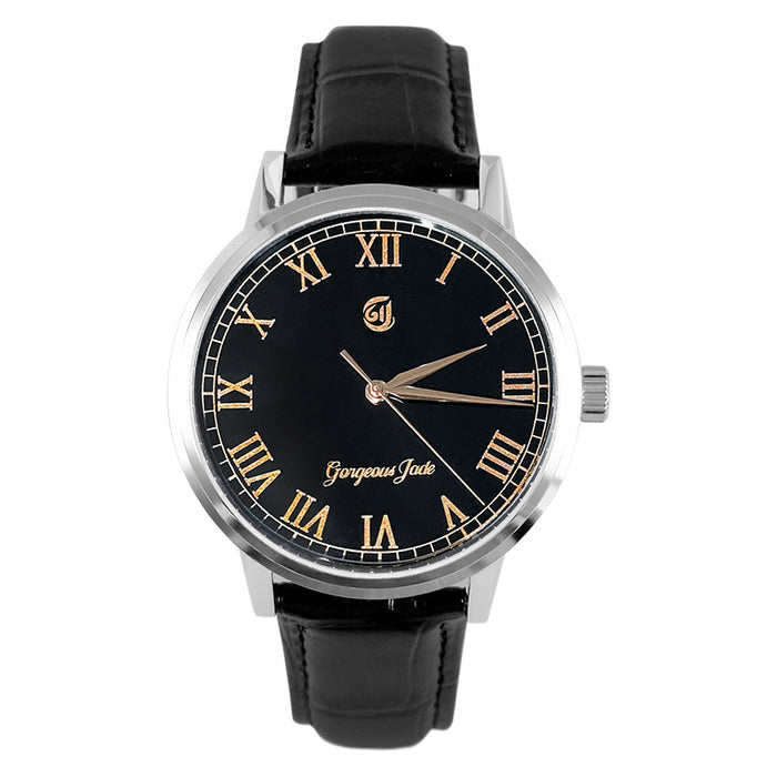 Gorgeous Jade MY250512 8215 Movement Black Agate Dial Watch