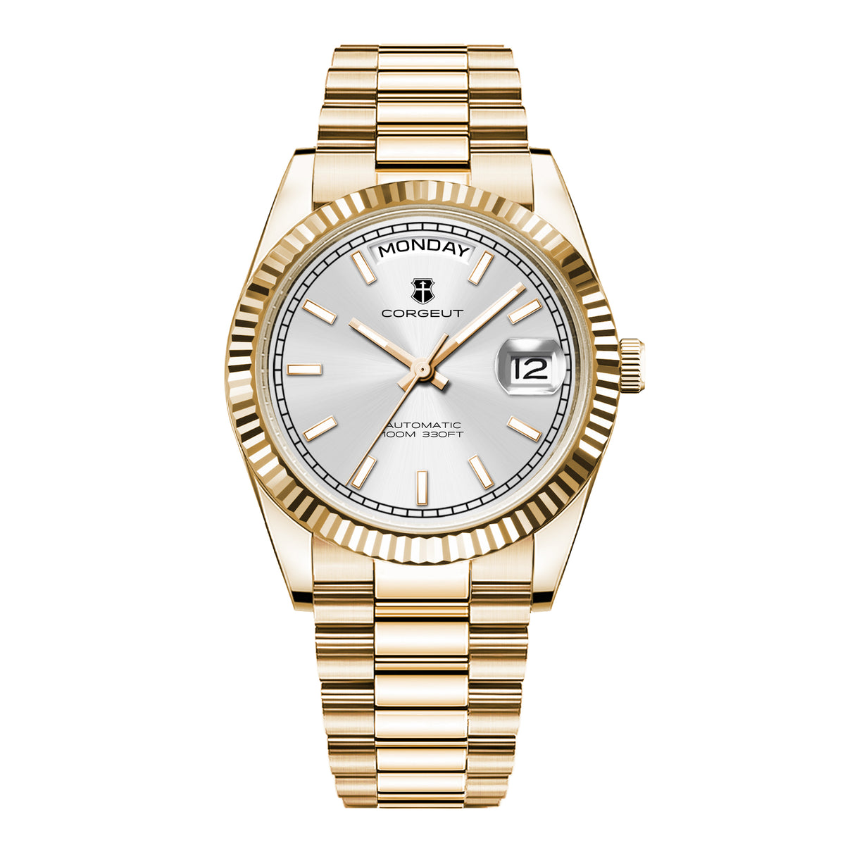 Corgeut 6002L ST1644 Movement Sapphire Mirror 200m waterproof