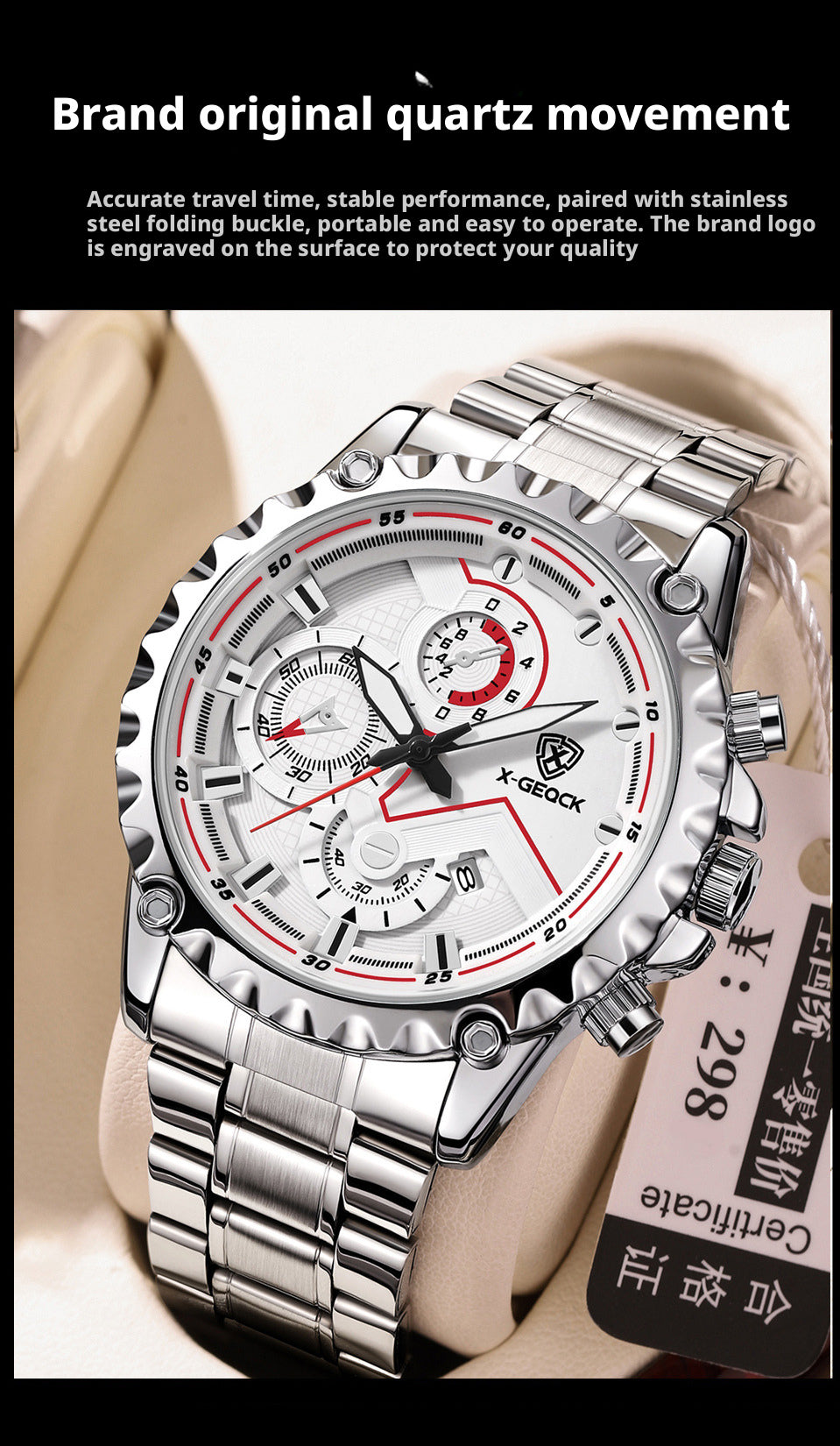 X-GEQCK DRL4 Men's Chronograph Quartz Wristwatch