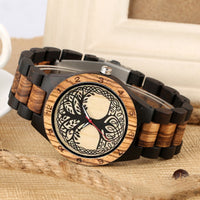 OLIKA 3003 Zebra Wood Men's Watch