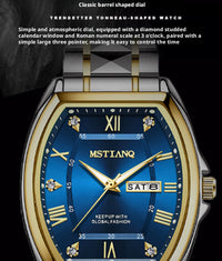 Mstianq 1121 Barrel-Shaped Men's Quartz Watch