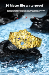 X-GEQCK 5072 Men's Starry Sky Style Electronic Waist Watch