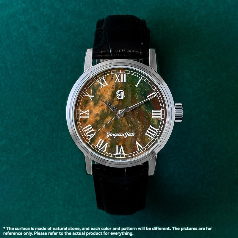 Gorgeous Jade MY25059 8215 Movement Ocean Agate Dial Watch