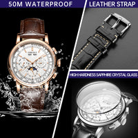 Corgeut 6016 Seagull Movement Sapphire Mirror 30m waterproof