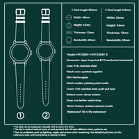 Gorgeous Jade MY25059 8215 Movement Ocean Agate Dial Watch