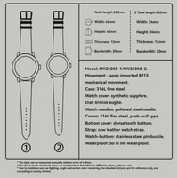 Gorgeous Jade MY25058 8215 Movement Bronze Pyroxene Dial Watch