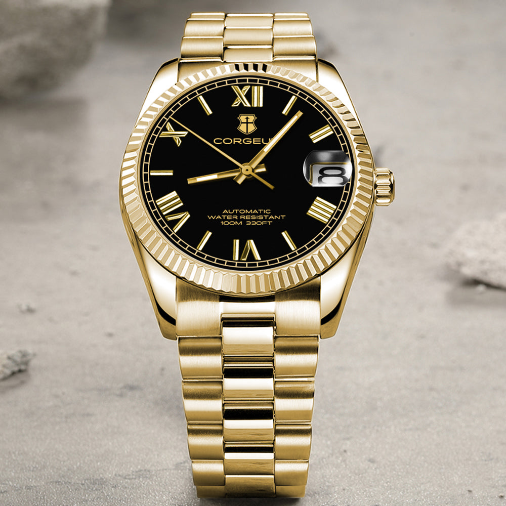 Corgeut 6002 NH35 Movement Sapphire Mirror 100m waterproof