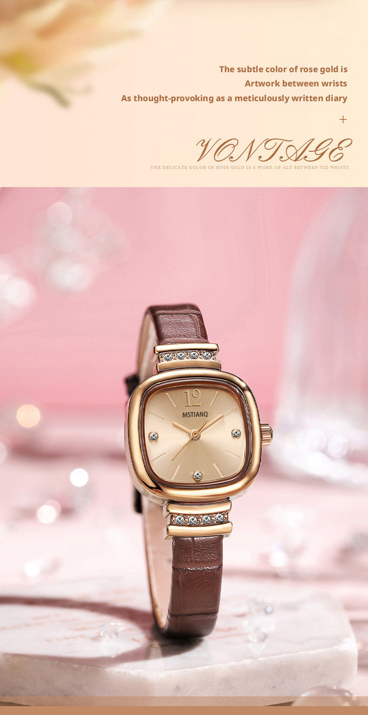 MSTIANQ 1110 Women's retro Square Quartz Watch