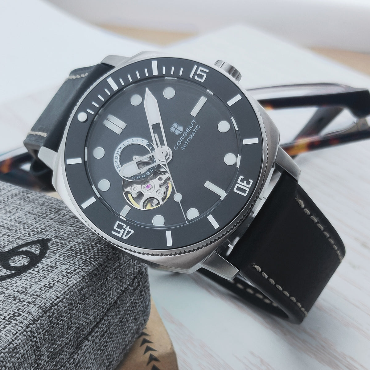 Corgeut 6030 NH39 Movement Sapphire Mirror 100m waterproof