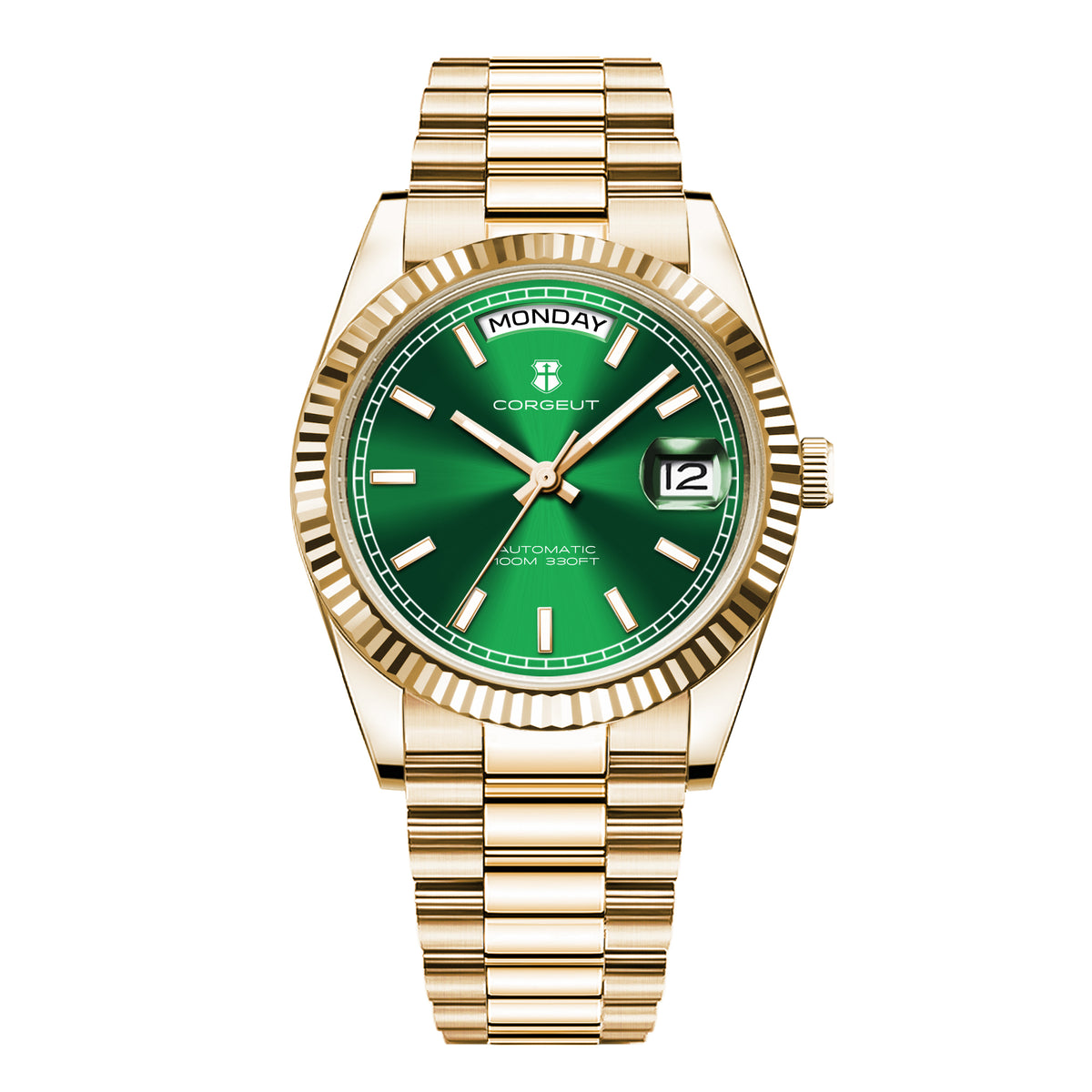 Corgeut 6002L ST1644 Movement Sapphire Mirror 200m waterproof