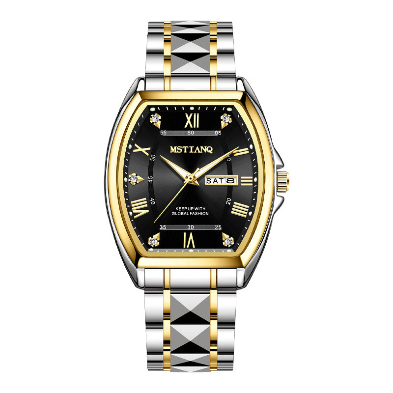 Mstianq 1121 Barrel-Shaped Men's Quartz Watch