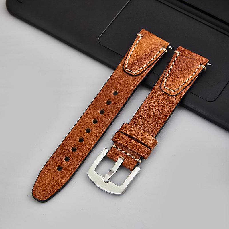 High-end vintage tree resin leather strap