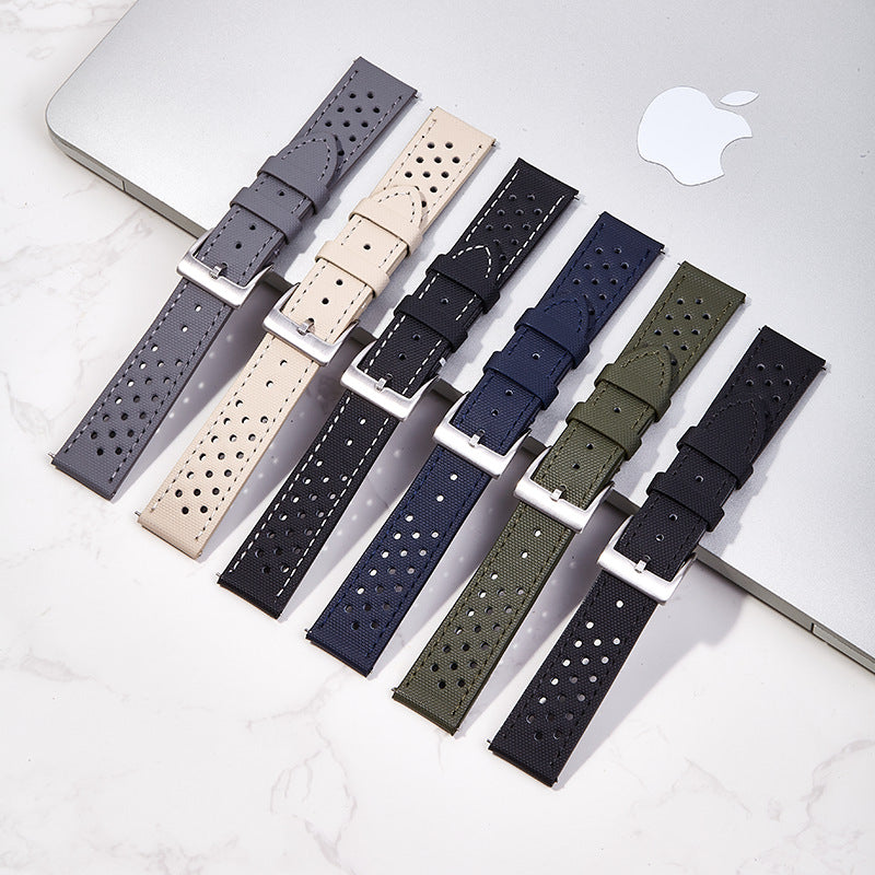 Breathable porous Oxford cloth watch strap
