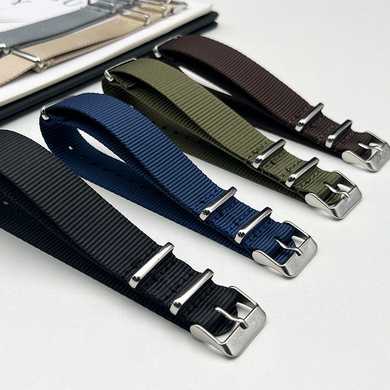 A NATO-style pure nylon watch strap