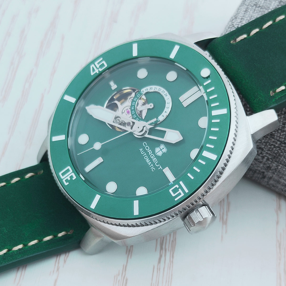 Corgeut 6030 NH39 Movement Sapphire Mirror 100m waterproof