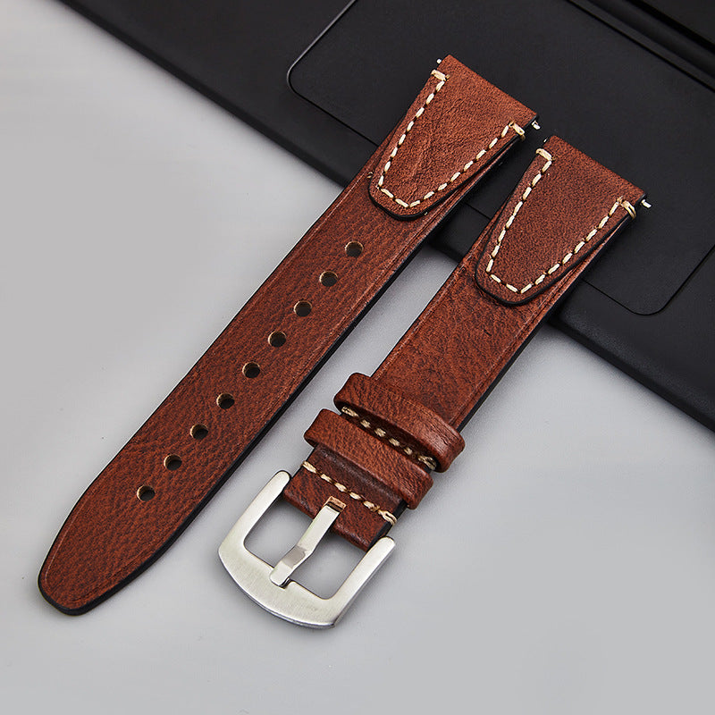 High-end vintage tree resin leather strap