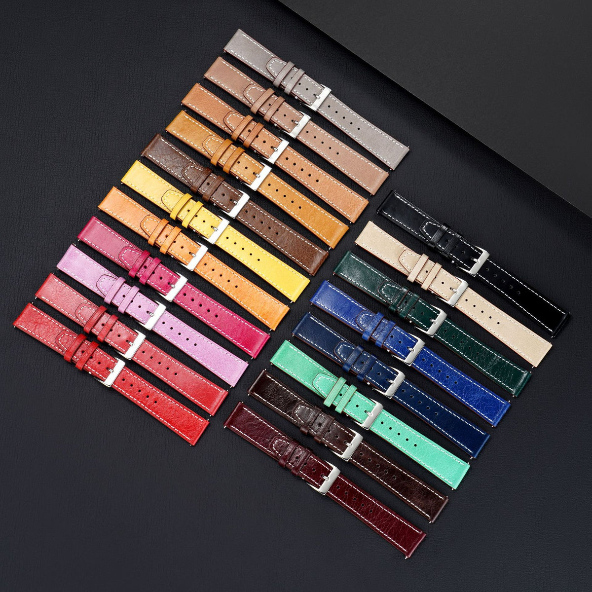 First Layer Horse Oil Cowhide Watch Strap 20/22mm