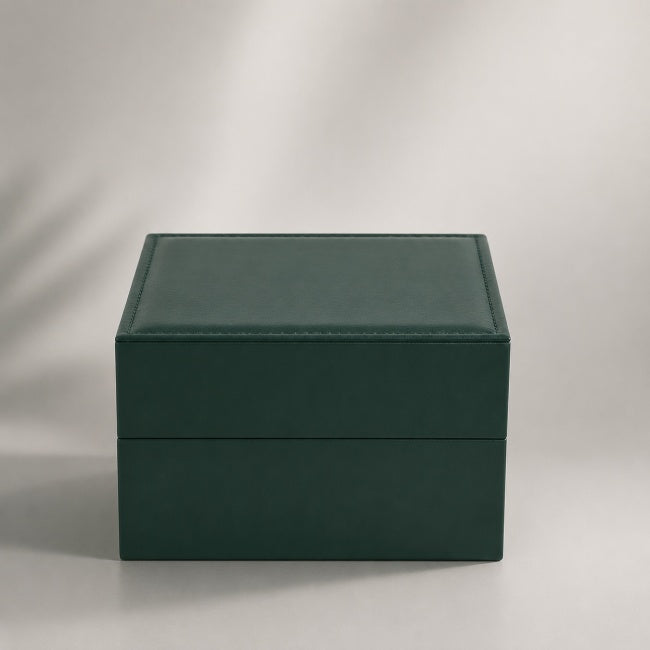 NEITON-4001 Vintage Forest Green 3-Slot Watch Box