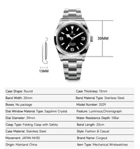 Corgeut 6002L NH35 Movement Sapphire Mirror 200m waterproof