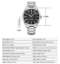 Corgeut 6010 NH35 Movement Sapphire Mirror 100m waterproof