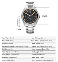 Corgeut 6010 NH35 Movement Sapphire Mirror 100m waterproof