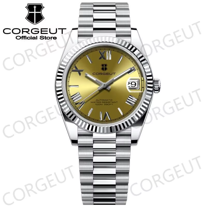 Corgeut 6002 NH35 Movement Sapphire Mirror 100m waterproof