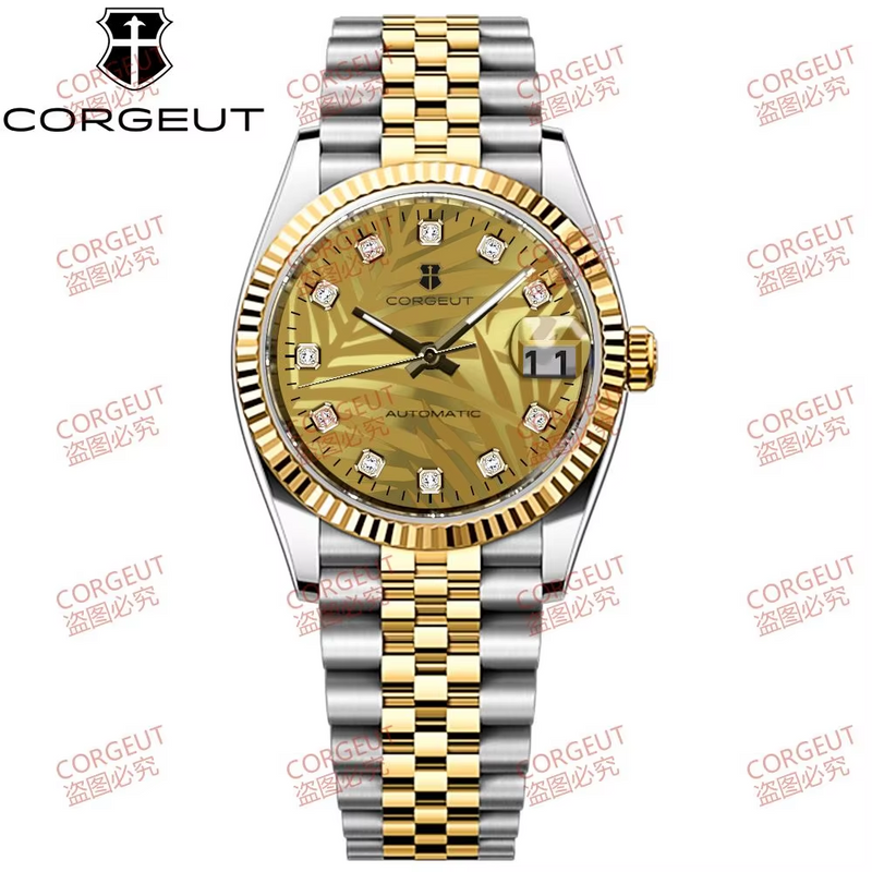 Corgeut 6002 NH35 Movement Sapphire Mirror 100m waterproof