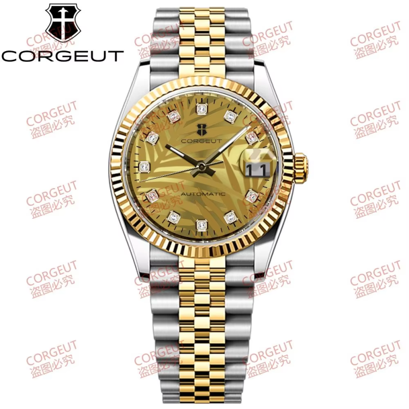 Corgeut 6002 NH35 Movement Sapphire Mirror 100m waterproof