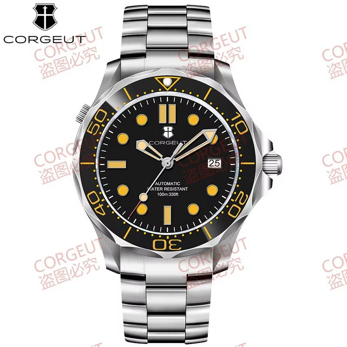 Corgeut 6008 NH35 Movement Sapphire Mirror 100m waterproof