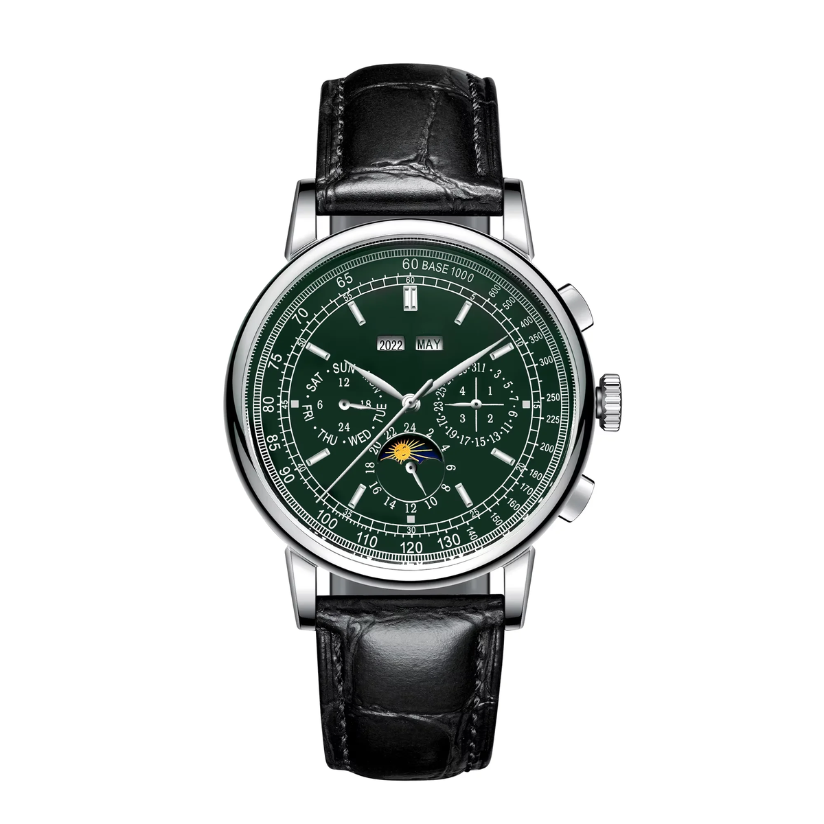 Corgeut 6016 Seagull Movement Sapphire Mirror 30m waterproof